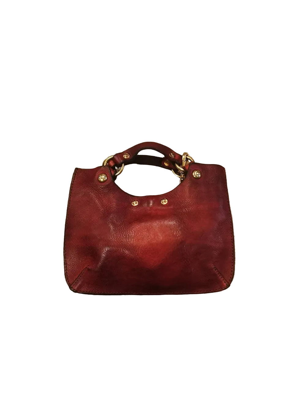 Borsa piccola a tracolla in pelle con cuore Campomaggi C034580ND-X3140 Vinaccia