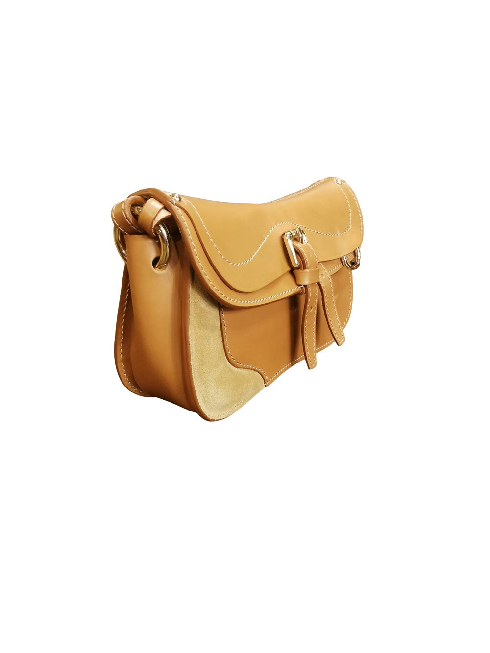 Small Leather Bag Boldrini 07653 Natural