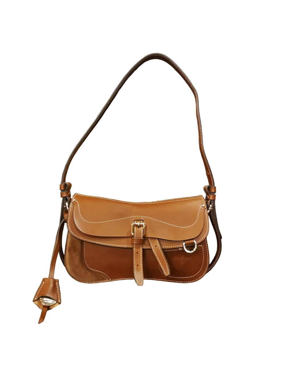 Small Leather Bag Boldrini 07654 Golden