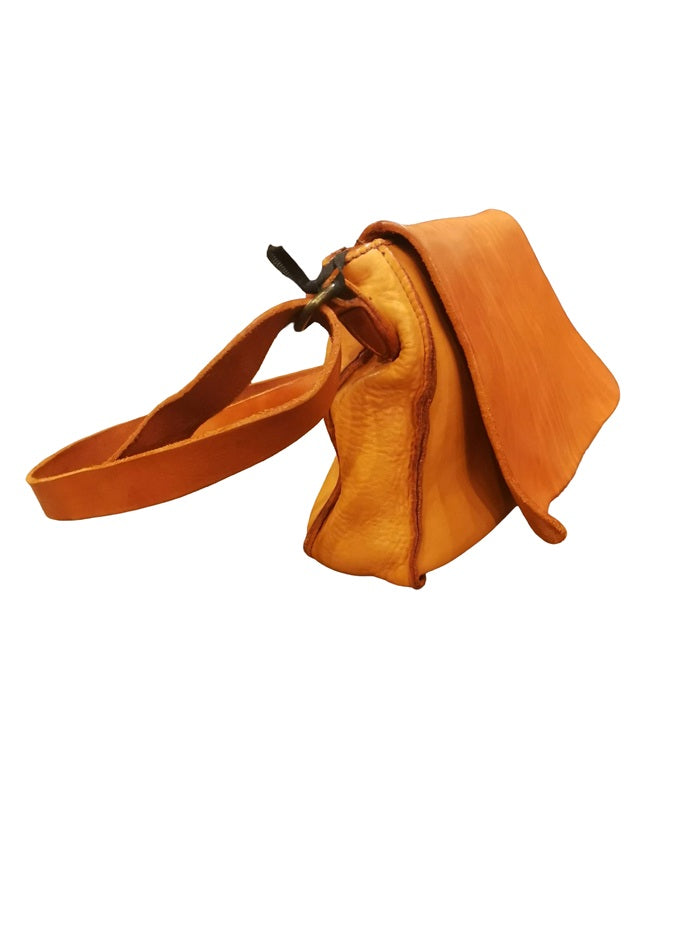 Small leather bag Pelletteria Allegrini Filippo 1570 Orange