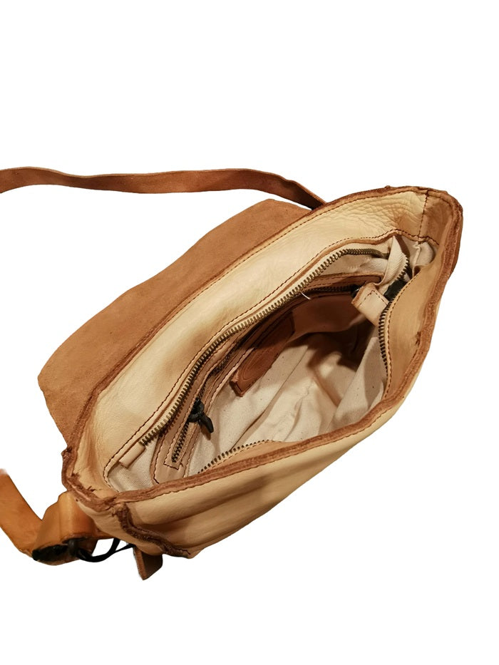 Small leather bag Pelletteria Allegrini Filippo 1570 Beige