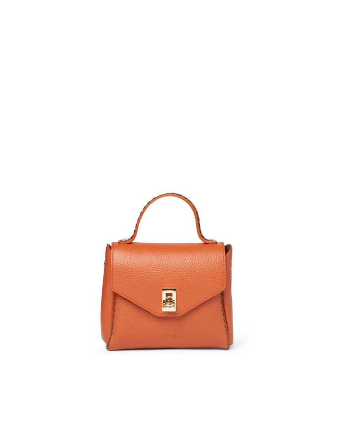 Borsa piccola in pelle Visonà 20640 Papaya