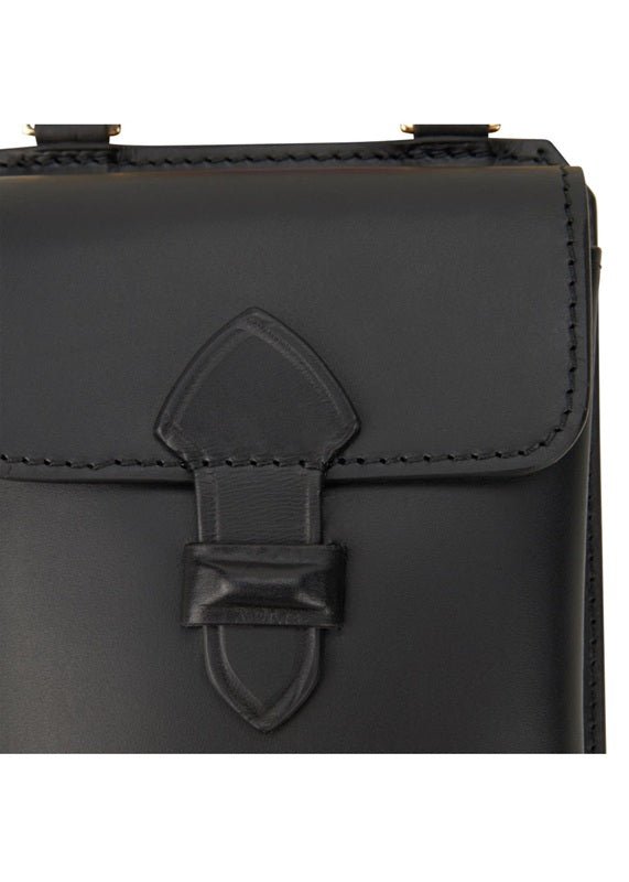 Borsa porta telefono in pelle Boldrini 0645 Nero - Pelletteria Allegrini