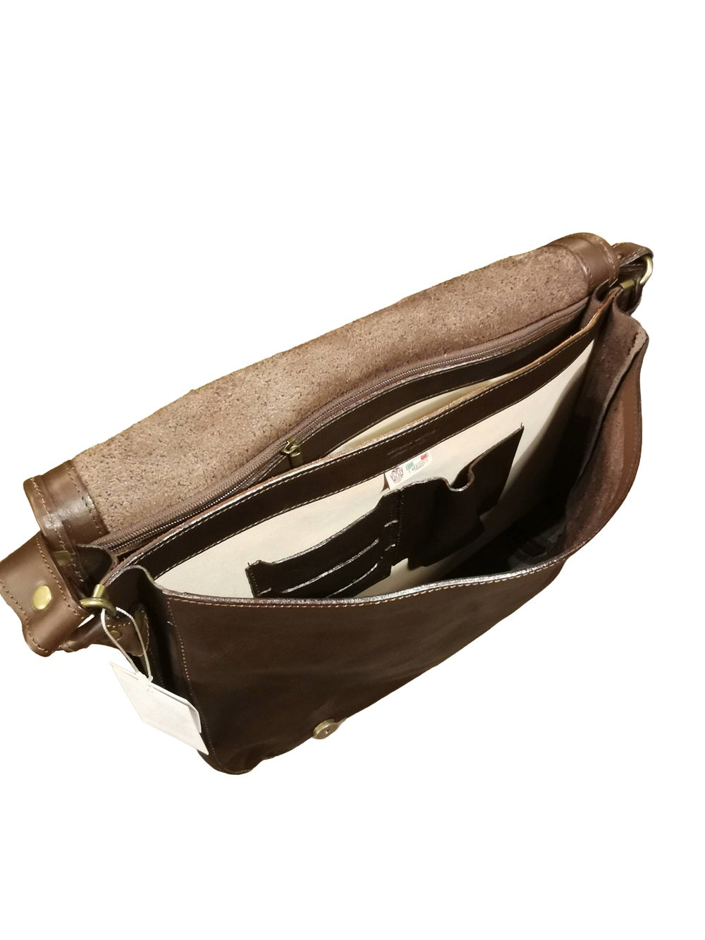 Borsa a postina di grandi dimensioni, perfetta come porta computer. Made in Italy