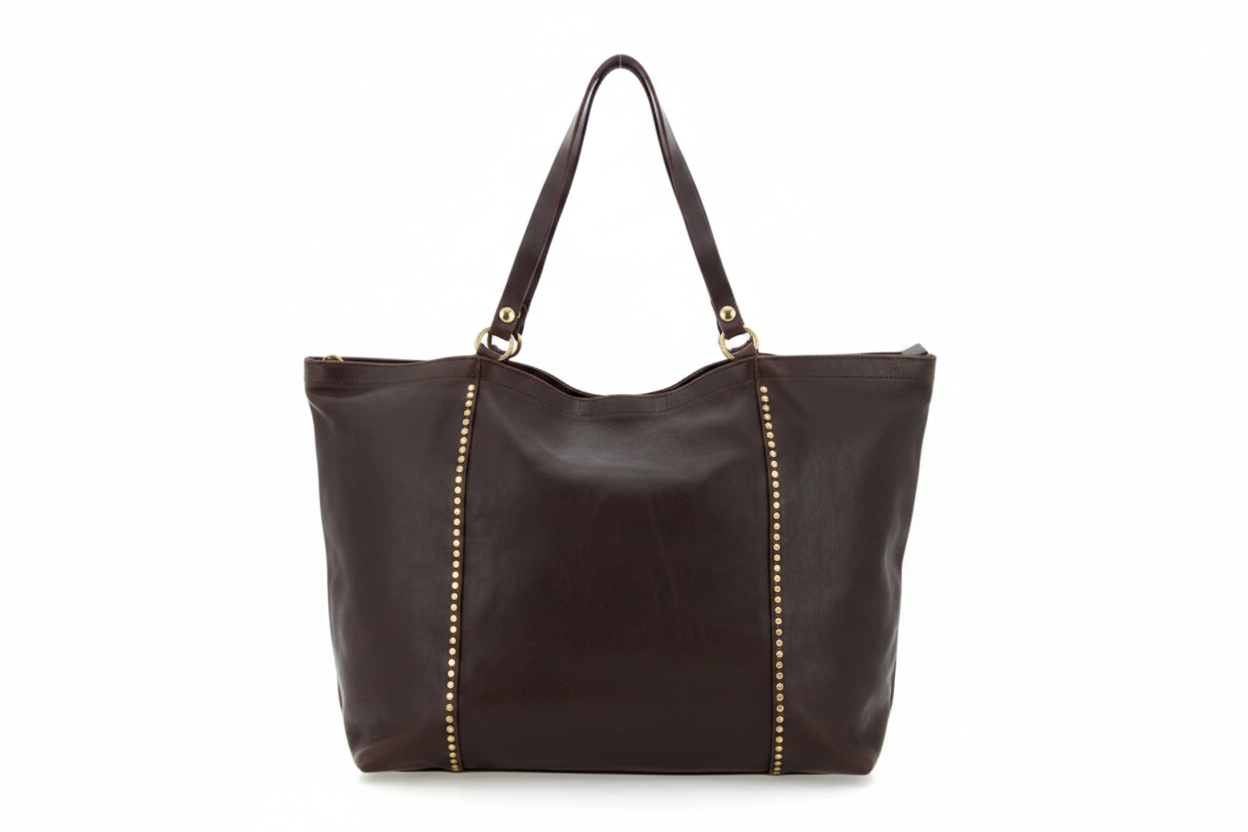 Leather Large Shopping Bag Campomaggi C017080ND-X0007 Dark Brown