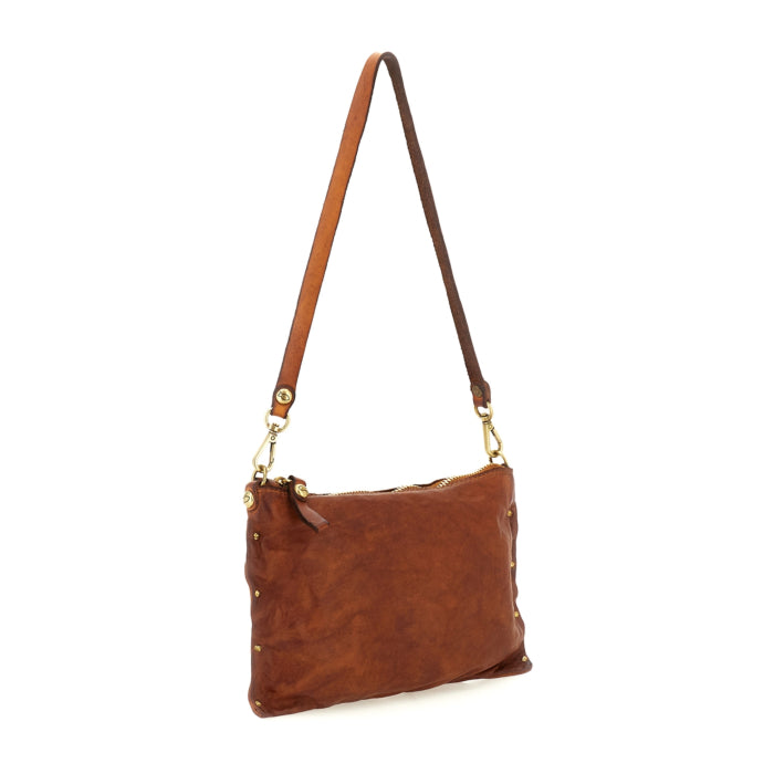 Borsa tracolla Lucca-Giulia in pelle Campomaggi  C043700ND X0007 cognac