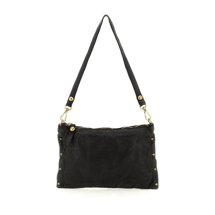 Borsa tracolla Lucca-Giulia in pelle Campomaggi  C043700ND X0007 nero