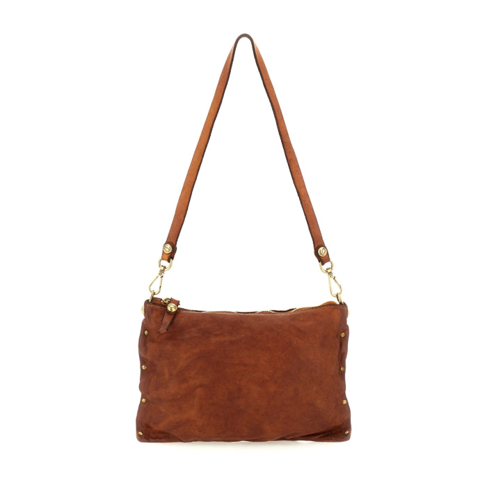 Borsa tracolla Lucca-Giulia in pelle Campomaggi  C043700ND X0007 cognac