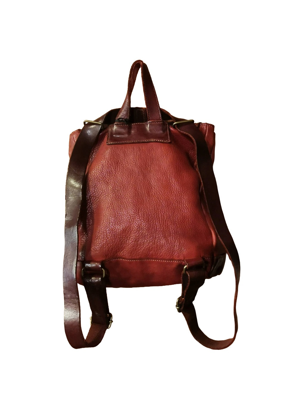 Borsa che si trasforma e diventa zaino, interamente realizzata in morbida pelle. Made in Italy