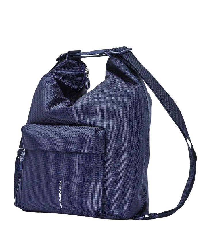Handbag/backpack in fabric MD Mandarina Duck P10QMT09 Blu