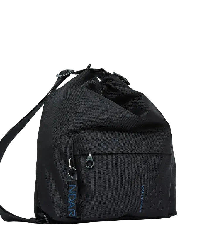 Handbag/backpack in fabric MD Mandarina Duck P10QMT09 Black