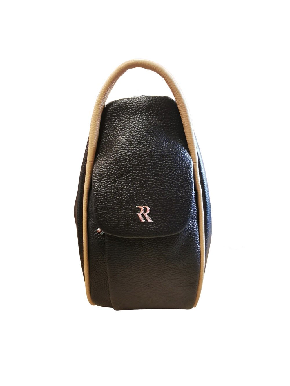 Borsa/zaino grande Bruno Rossi MLX14 Nero/Biscotto - Pelletteria Allegrini