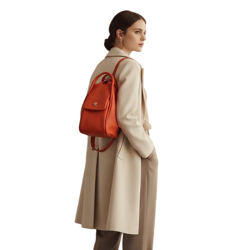 Borsa/zaino piccolo Bruno Rossi MLX14/P Rosso - Pelletteria Allegrini