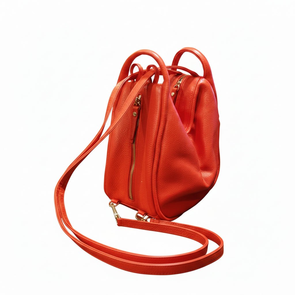 Borsa/zaino piccolo Bruno Rossi MLX14/P Rosso - Pelletteria Allegrini