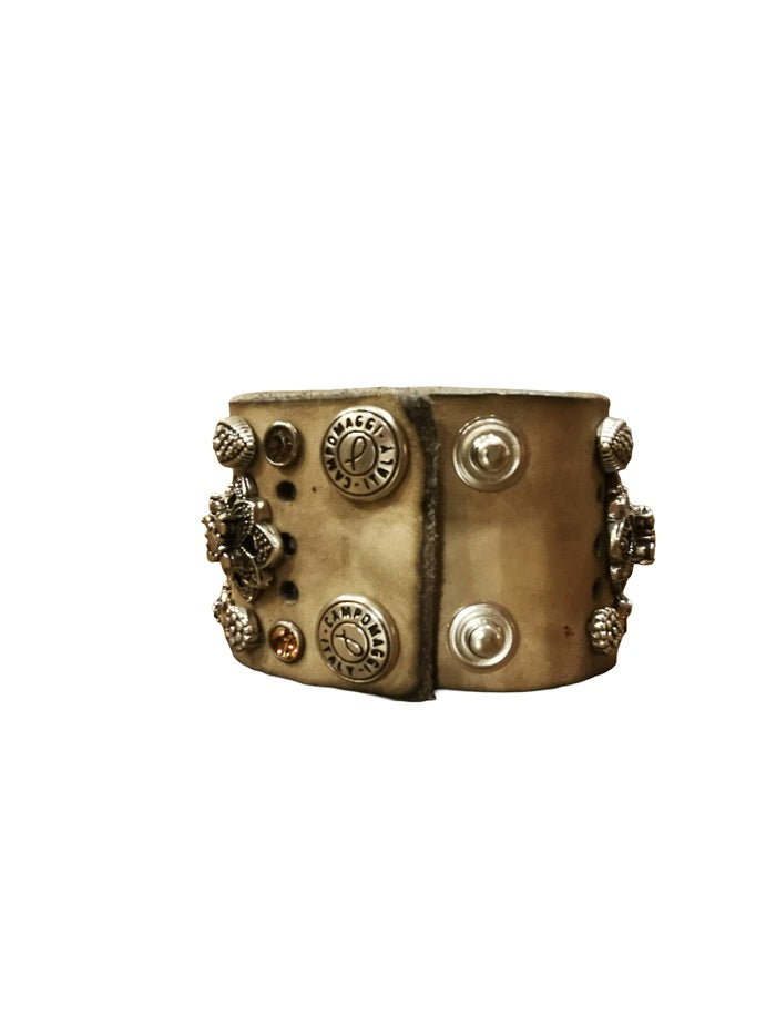 Bracciale in pelle Campomaggi C002170ND X2983 Ghiaccio