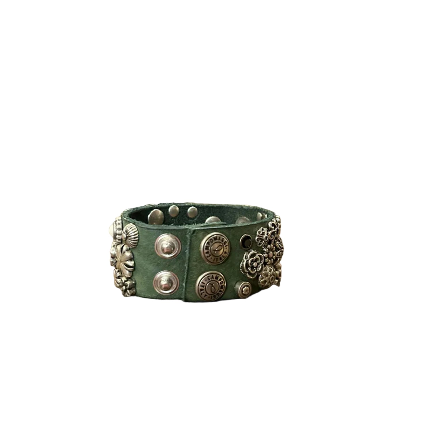 Bracciale in pelle Campomaggi C027200ND X2989 Lago (verde)