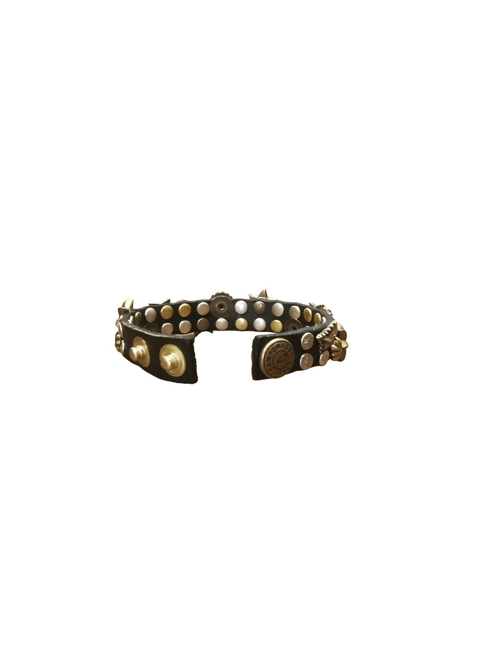Bracciale in pelle con stelle Campomaggi C024010ND-X3159 Nero