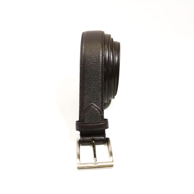 Men's deerskin belt C102CER dark brown