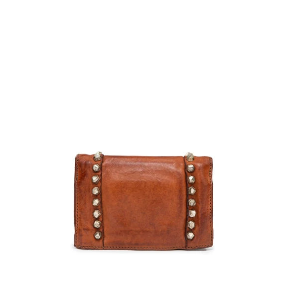 Portafoglio Matera in pelle con borchie Campomaggi C007530ND X0548 COGNAC