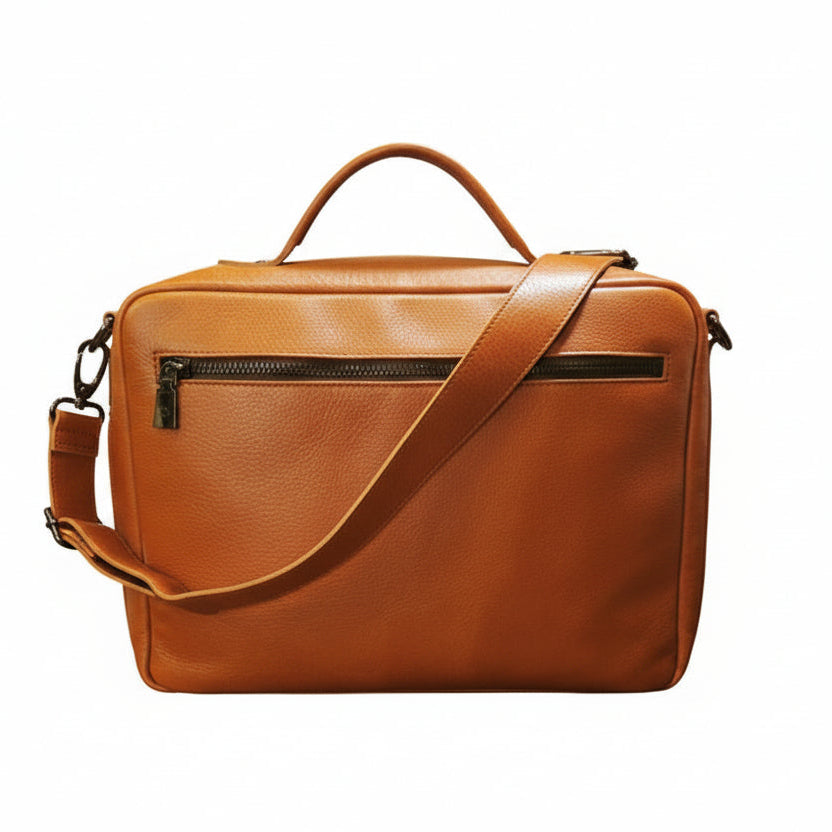 Cartella da lavoro in pelle Bruno Rossi R330 Brandy