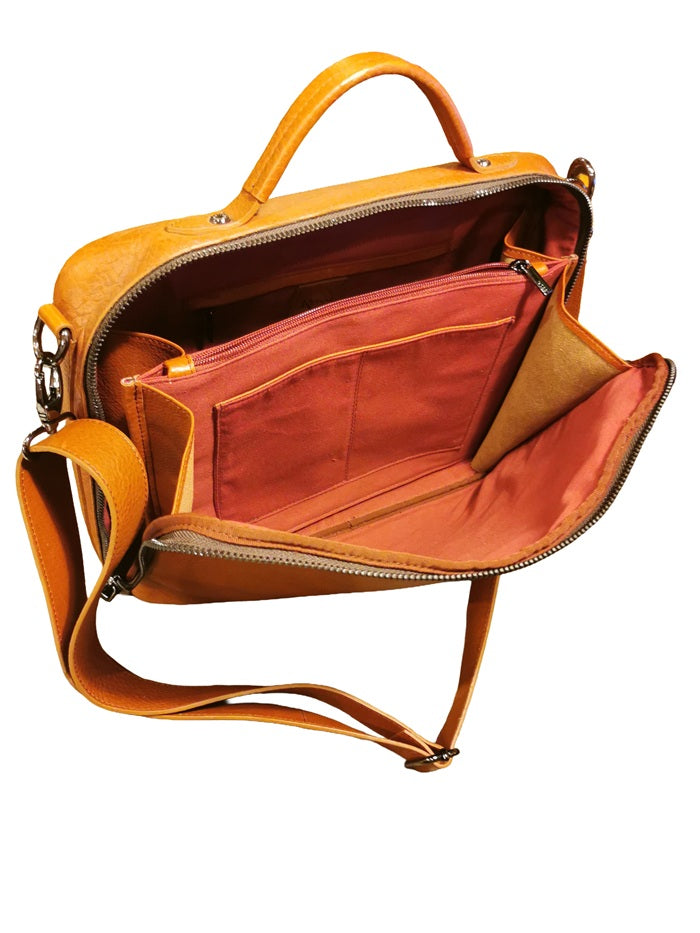 Cartella da lavoro in pelle Bruno Rossi R330 Brandy