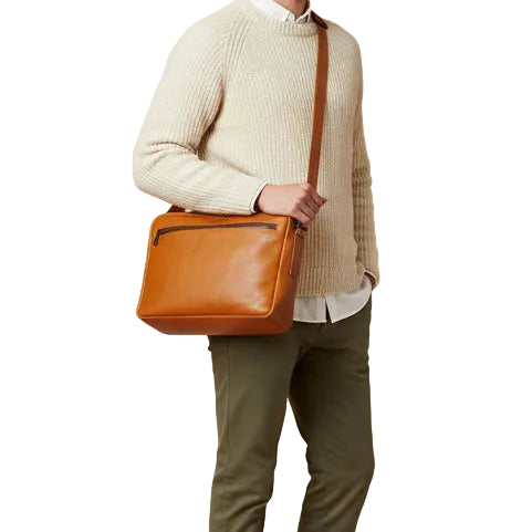 Cartella da lavoro in pelle Bruno Rossi R330 Brandy