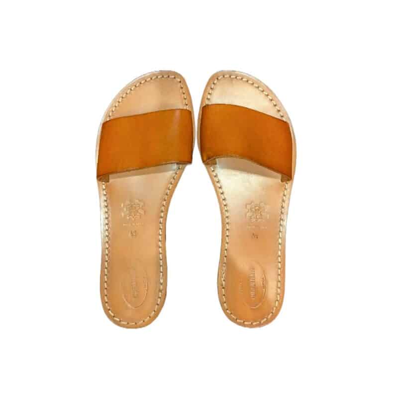 Ciabatta in cuoio con fascia donna Pelletteria Allegrini Filippo 522D cuoio