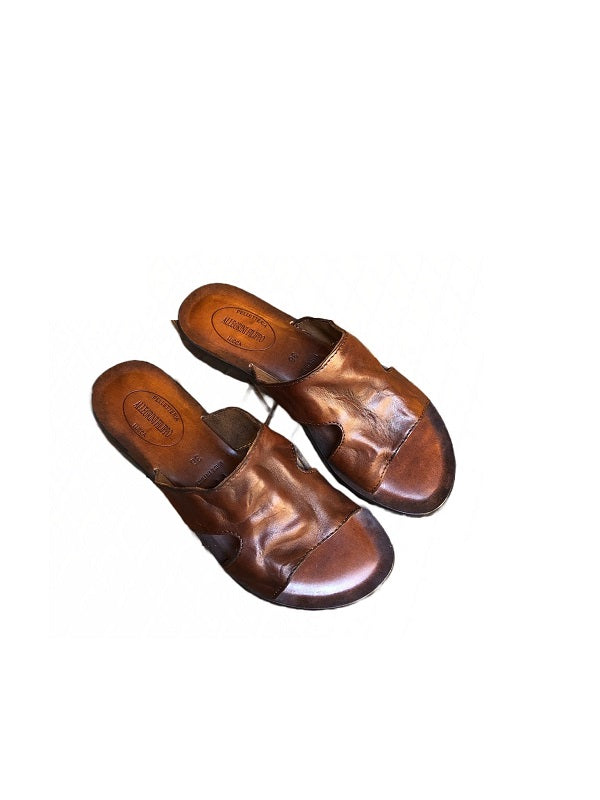 Ciabatta in cuoio donna Pelletteria Allegrini Filippo W1708 marrone