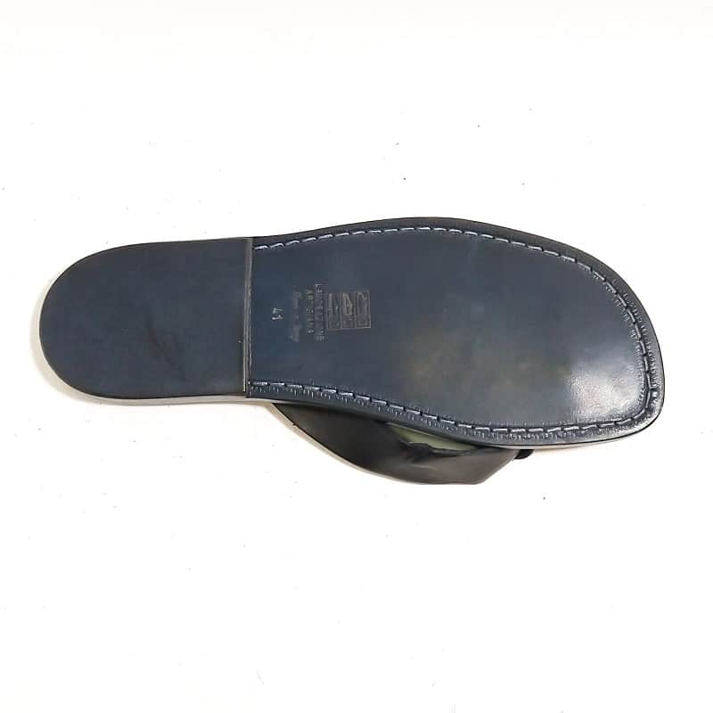 Ciabatta in cuoio infradito uomo Pelletteria Allegrini Filippo 580U nero