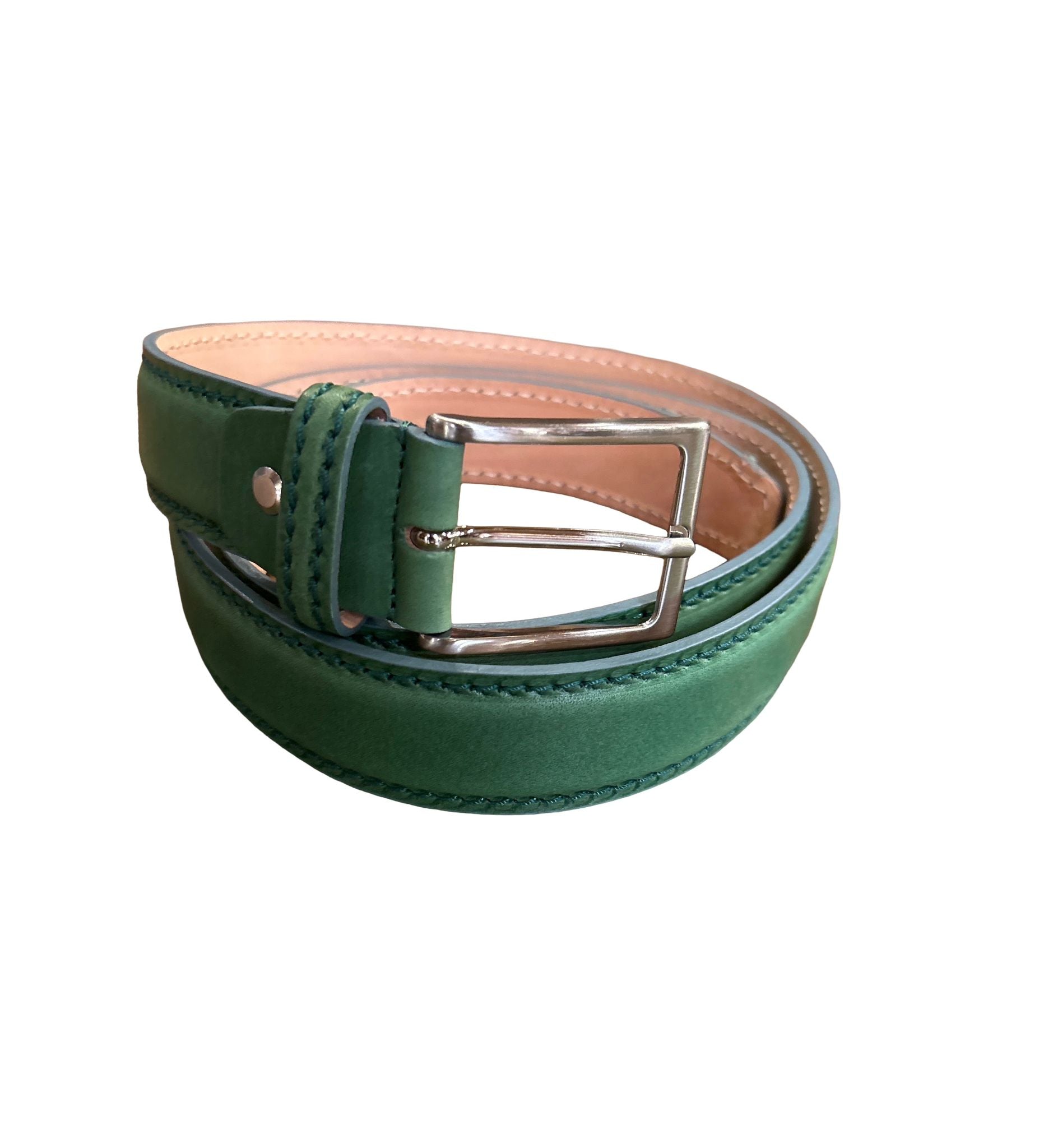 Cintura in Cuoio da uomo Pelletteria Allegrini Filippo C102CUO MARCAPUNTO verde
