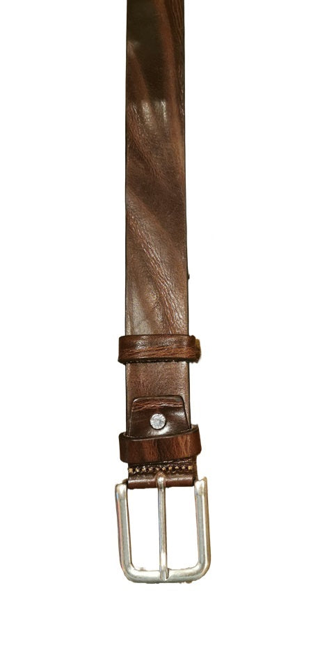 Cintura in cuoio Pelletteria Allegrini Filippo 280/35 Testa di moro