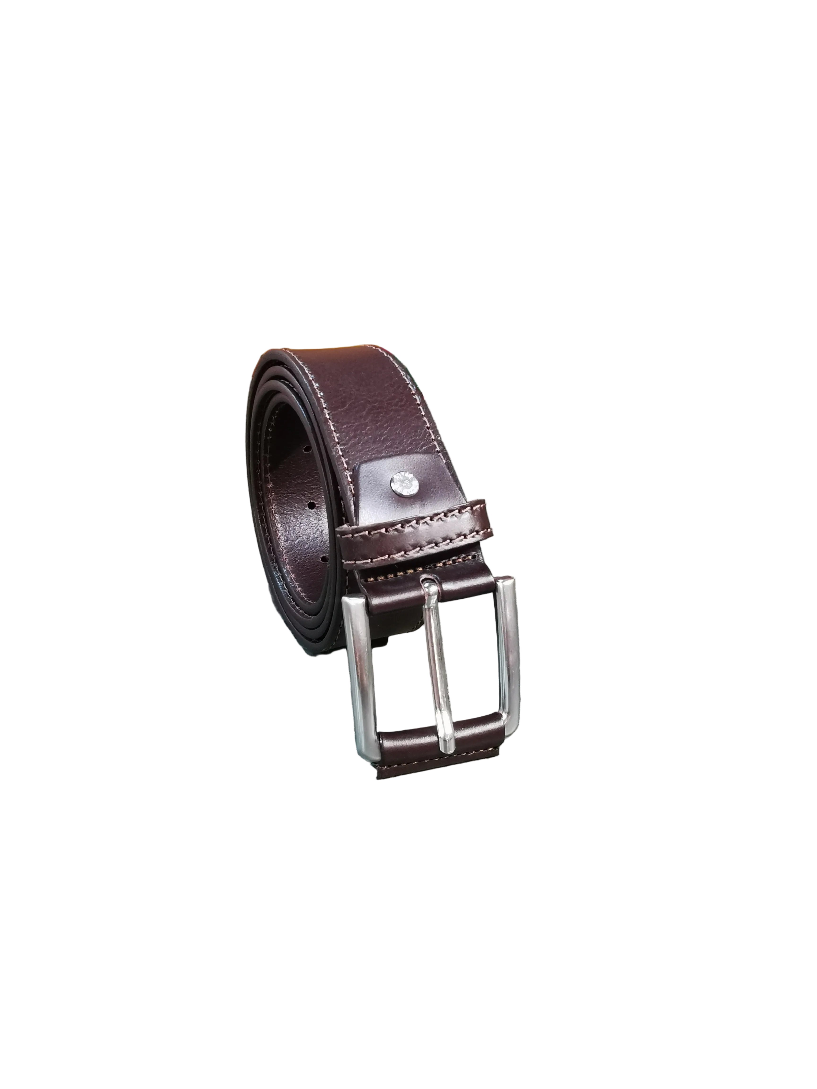 4 cm high leather belt Pelletteria Allegrini Filippo 094/40 Dark brown