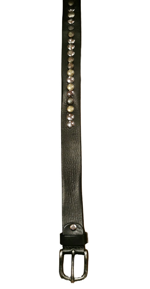 Cintura in pelle con borchie Pelletteria Allegrini Filippo 13/20 Nero