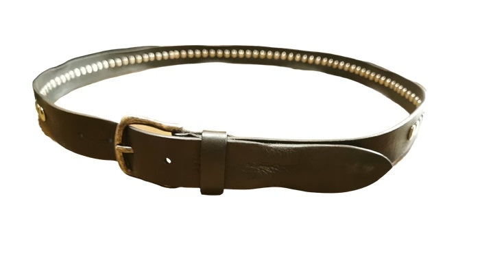 Cintura in pelle con borchie Pelletteria Allegrini Filippo 13/20 Nero