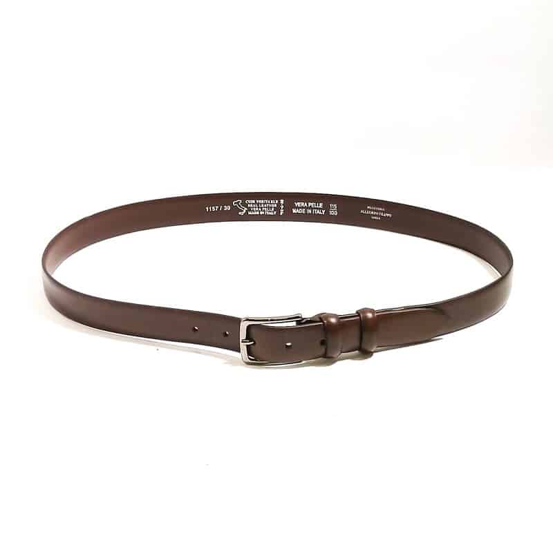 Cintura in pelle Pelletteria Allegrini Filippo 1157/30 testa di moro