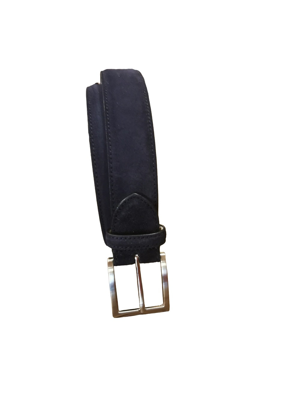 Suede belt Pelletteria Allegrini Filippo 728 Dark blue