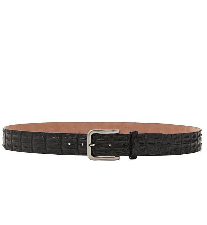 Cintura uomo in schiena di vero coccodrillo Pelletteria Allegrini Filippo C326 nero - Pelletteria Allegrini