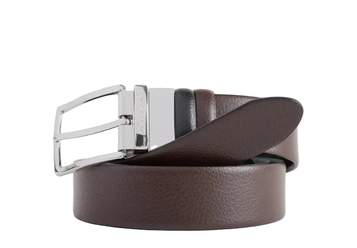 Cintura uomo reversibile con fibbia ad ardiglione Piquadro CU4209MO Nero/Marrone