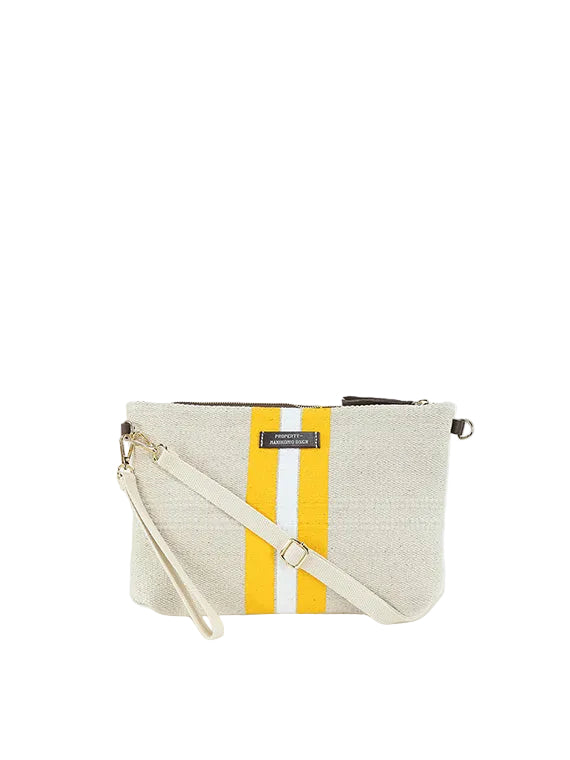 Clutch in tessuto Manikomio Giallo