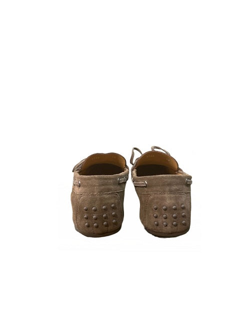 Mocassino camoscio da uomo pelletteria allegrini 3744 taupe