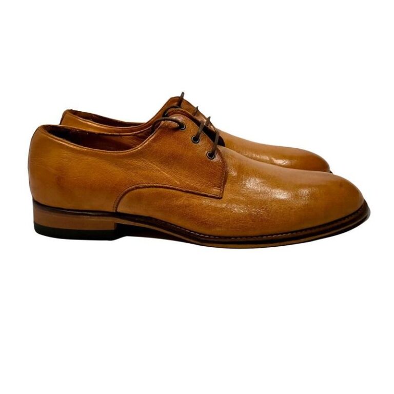 Scarpa da uomo in pelle pelletteria allegrini e126 cuoio