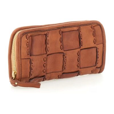 Portafoglio intreccio Edera in pelle Campomaggi C000100ND X2487 cognac