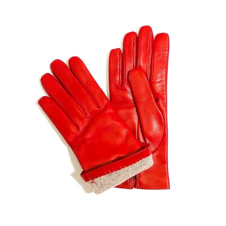 Guanto donna liscio in pelle Pelletteria Allegrini G303C Rosso