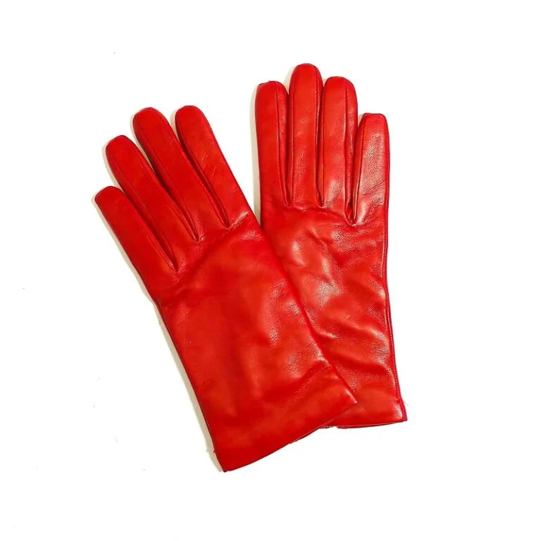 Guanto donna liscio in pelle Pelletteria Allegrini G303C Rosso