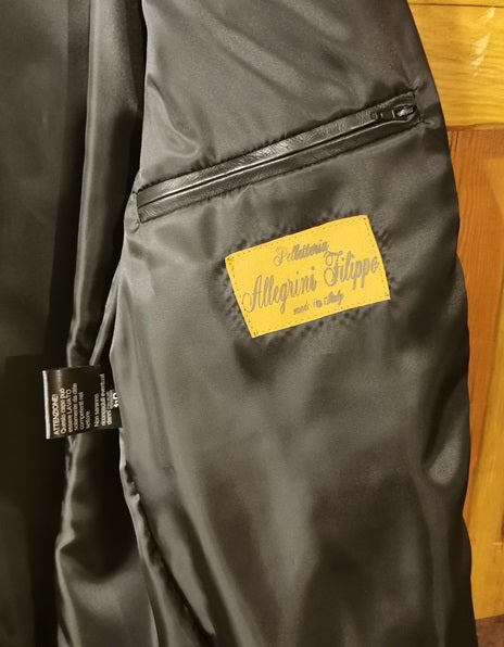 Giacca chiodo da uomo RIDERS Pelletteria Allegrini Filippo Nero