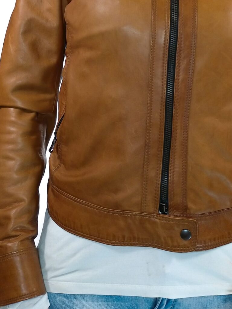 Giacca donna in pelle Pelletteria Allegrini Filippo GAYA Terra