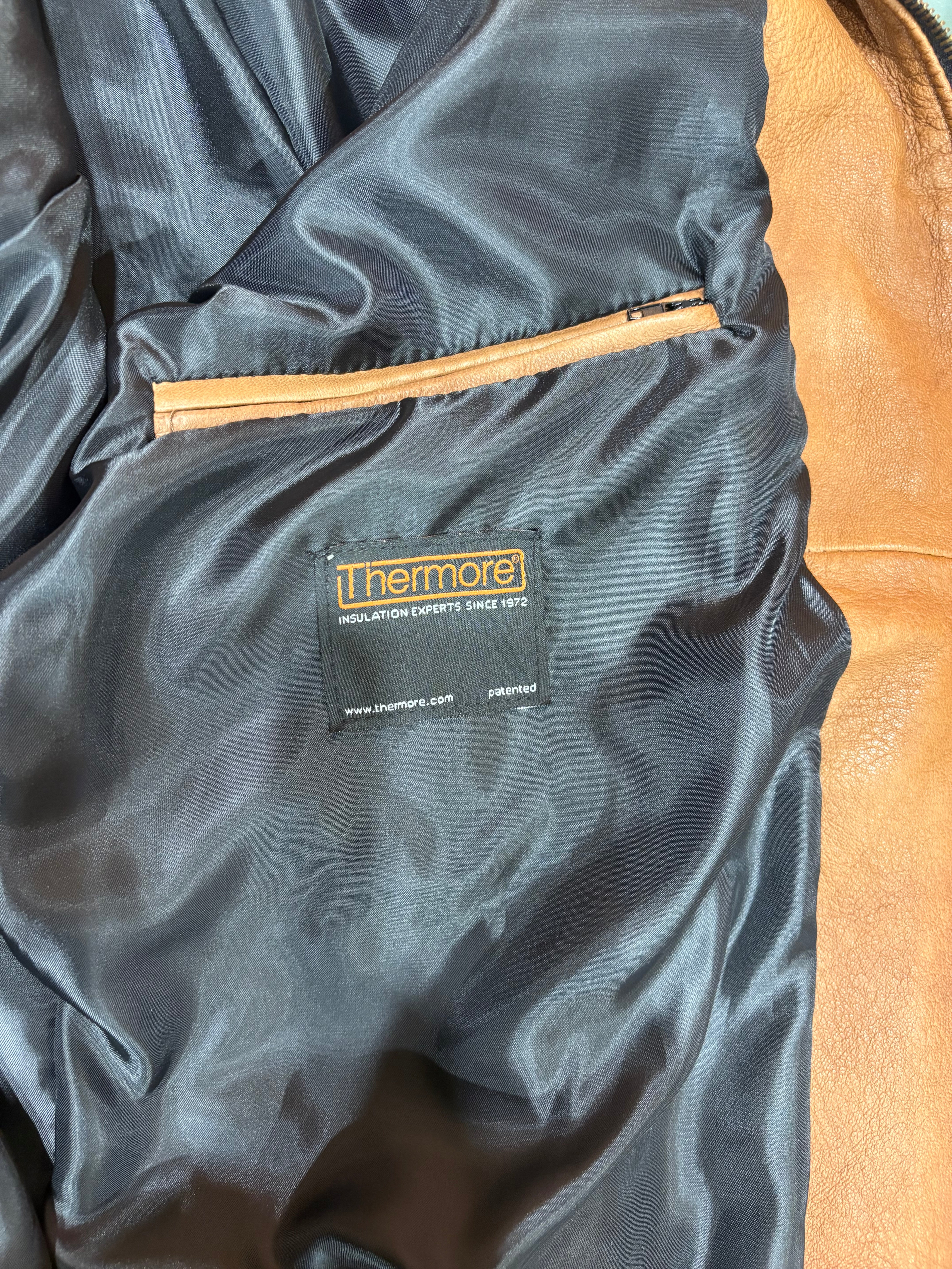 Giacca in pelle con collo in pelo Pelletteria Allegrini Filippo BENTIVOGLIO Cuoio