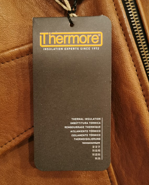 Giacca in pelle con collo in pelo Pelletteria Allegrini Filippo BENTIVOGLIO Cuoio