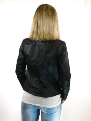 Giacca in pelle donna Pelletteria Allegrini Filippo IRMA Z Nero