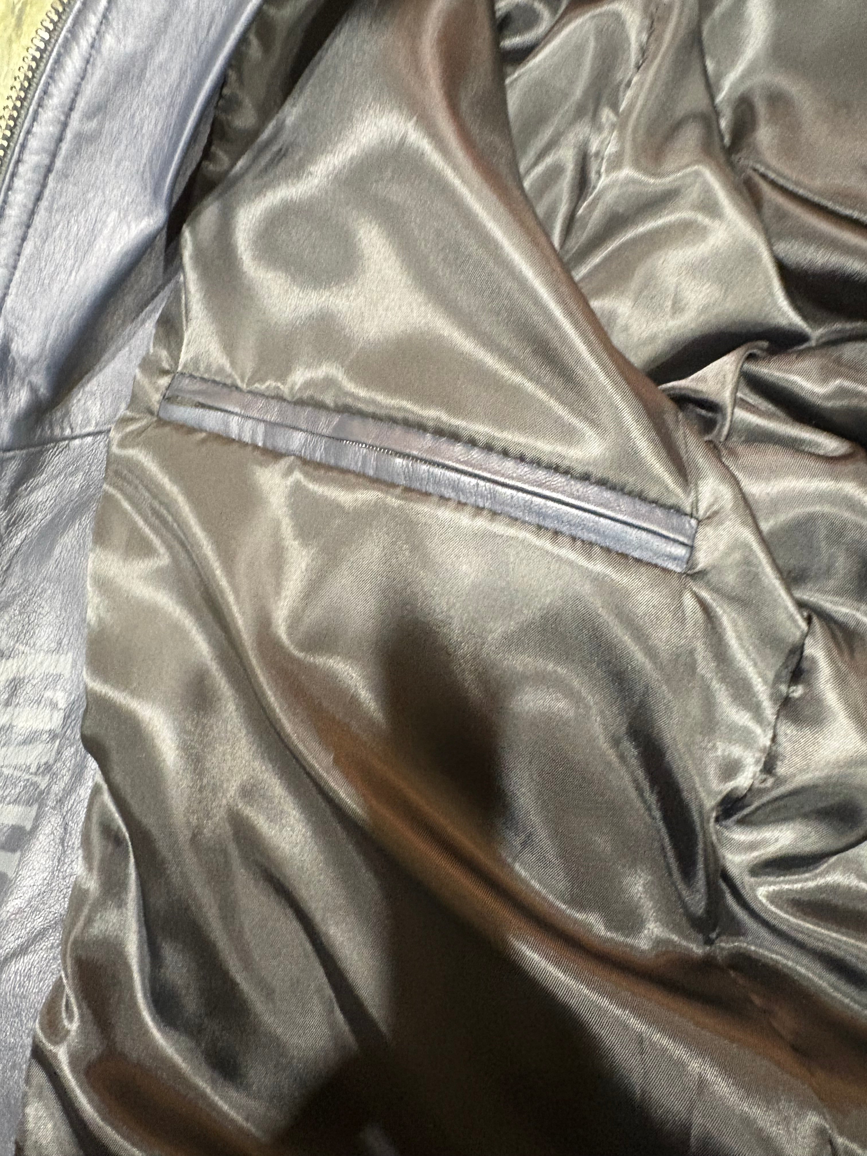 Men's leather jacket Pelletteria Allegrini Filippo MONSTER Blue